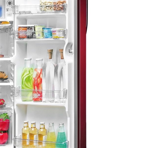 Haier 190L 2 Star Direct Cool Single Door Refrigerator, Large Veg Box, Fast Ice Making, Longer Cooling Retention, Easy Clean Back, Red Voila, HRD-2102CRV-P