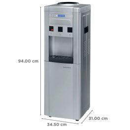 Blue Star GA Series Hot, Cold & Normal 20 Litre Cooling Cabinet Top Load Water Dispenser with Cooling Cabinet, Grey, BWD3FMRGA-G