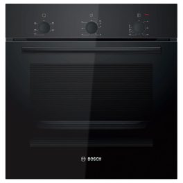 Bosch Series 2 Smart Built-in Oven, 60 x 60 cm, Hydrolytic Integrated Cleaning system, Hot Air Safety Fan, Black, HBF011BA1I