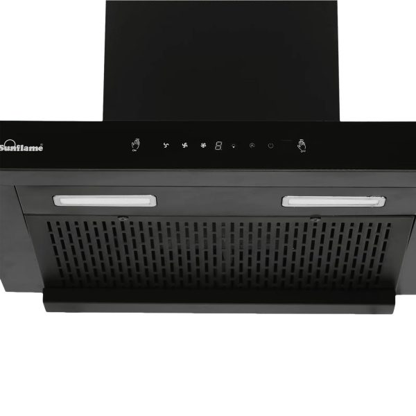 Sunflame Ductless Auto Clean Wall Mounted Chimney with Washable Filter, Black, CUPODX60BKACGC