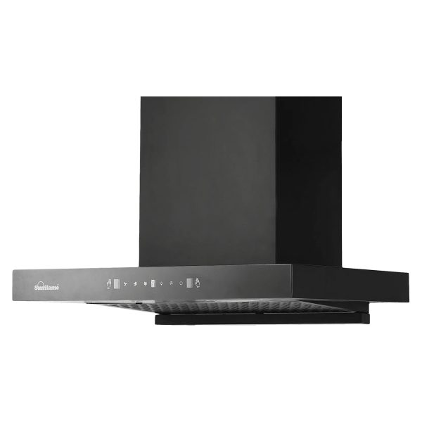 Sunflame Ductless Auto Clean Wall Mounted Chimney with Washable Filter, Black, CUPODX60BKACGC
