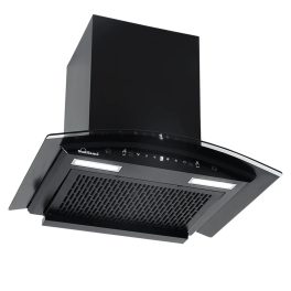 Sunflame 60cm 1250m3/hr Ducted Auto Clean Wall Mounted Chimney with Motion Sensor Control, Black, CH GENIAL PLUS 60 AC