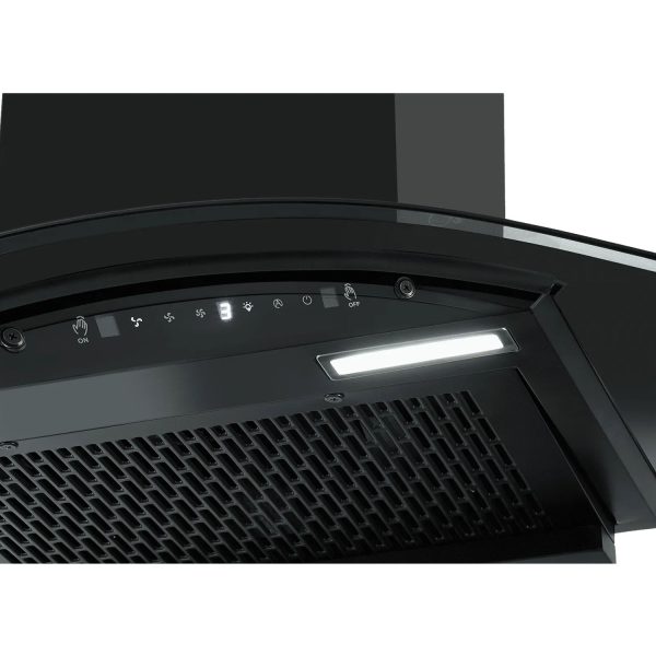 Sunflame 60cm 1250m3/hr Ducted Auto Clean Wall Mounted Chimney with Motion Sensor Control, Black, CH GENIAL PLUS 60 AC
