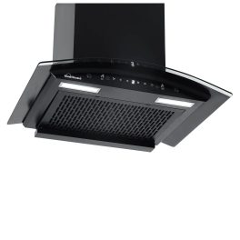 Sunflame 60cm 1250m3/hr Ducted Auto Clean Wall Mounted Chimney with Motion Sensor Control, Black, CH GENIAL PLUS 60 AC