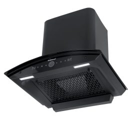 Sunflame 60cm 1400m³/hr Ductless Auto Clean Wall Mounted Chimney with Feather Touch Controls, Black, CH SERENO 60 AC GC BLDC