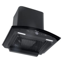 Sunflame 60cm 1400m³/hr Ductless Auto Clean Wall Mounted Chimney with Feather Touch Controls, Black, CH SERENO 60 AC GC BLDC