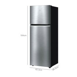 Haier 328 L 2 Star Frost Free Top Mount Double Door Refrigerator, 10-in-1 Convertible, Triple Inverter & Dual Fan Motor Technology, Twist Ice Maker, Nickel Steel, HRF-3782BNS-P