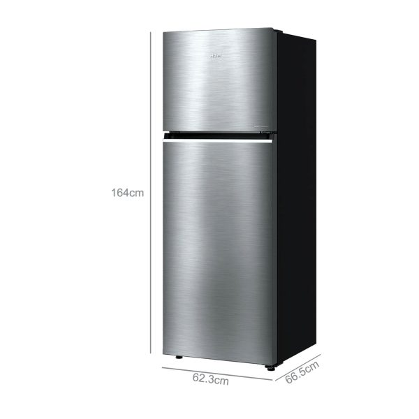 Haier 328 L 2 Star Frost Free Top Mount Double Door Refrigerator, 10-in-1 Convertible, Triple Inverter & Dual Fan Motor Technology, Twist Ice Maker, Nickel Steel, HRF-3782BNS-P