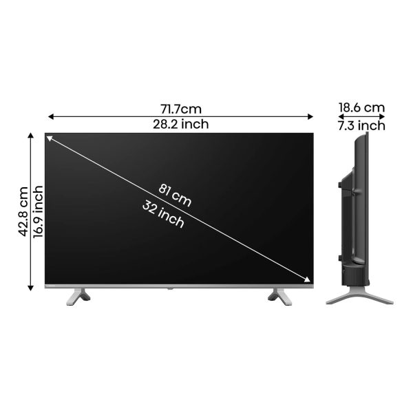 Wybor-Cloud Series, 80cm (32 Inch) frameless HD Ready Smart Android TV, Black, 32 MACHO 512
