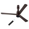 V-Guard 5-Star Premium 1200mm BLDC Ceiling Fan with loT & Remote, 6 Speed Settings, LED Speed Indicator, High-Speed Copper Motor, Elegance Brown Matt, Insight-X