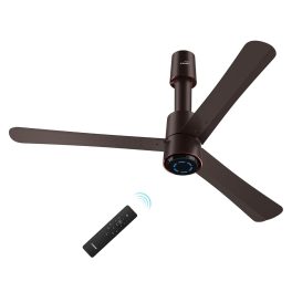 V-Guard 5-Star Premium 1200mm BLDC Ceiling Fan with loT & Remote, 6 Speed Settings, LED Speed Indicator, High-Speed Copper Motor, Elegance Brown Matt, Insight-X