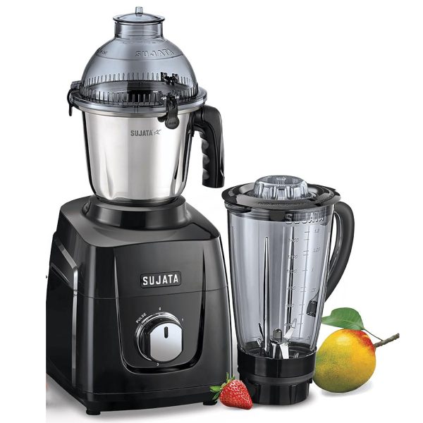 Sujata 1000 Watt 4 Jar Mixer Grinder with Pulse Action, Unbreakable Handle and Coconut Milk Extractor, MG03