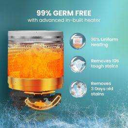 Haier Smart Choice 10.5 kg 5 Star Inbuilt Butterfly heater, Oceanus Wave Drum Washing Machine Fully Automatic Top Load, Black, HWM105-H688BK