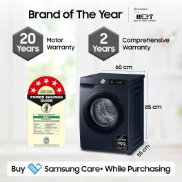 SAMSUNG 9 kg 5 Star Wi-Fi Inverter Fully Automatic Front Load Washing Machine, Energy Mode, Navy, WW90FG4U04ASTL