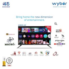 Wybor-Cloud Series, 80cm (32 Inch) frameless HD Ready Smart Android TV, Black, 32 MACHO 512