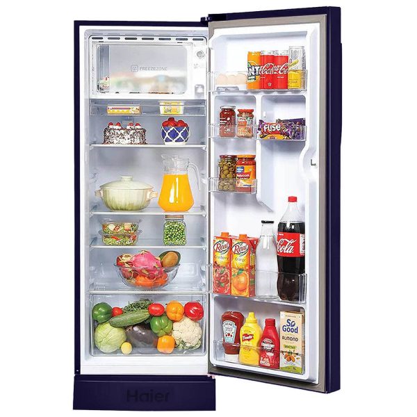 Haier 190 Litre 5 Star Single Door With Base Drawer Refrigerator, One Hour Icing Technology and Stabilizer Free Operation, Mirine Ivy, HRD-2105EPMI-P