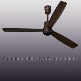 V-Guard 5 Star 1200 mm Premium High Speed Ceiling Fan, 6W LED Under Light (48") 370 RPM with 3 Year Warranty BLDC Motor with Remote, Airwiz Plus