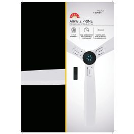 V-Guard 5 Star 1200 mm Premium High Speed Ceiling Fan, (48) 370 RPM with 3 Year Warranty BLDC Motor with Remote, Blossom White, Airwiz Prime