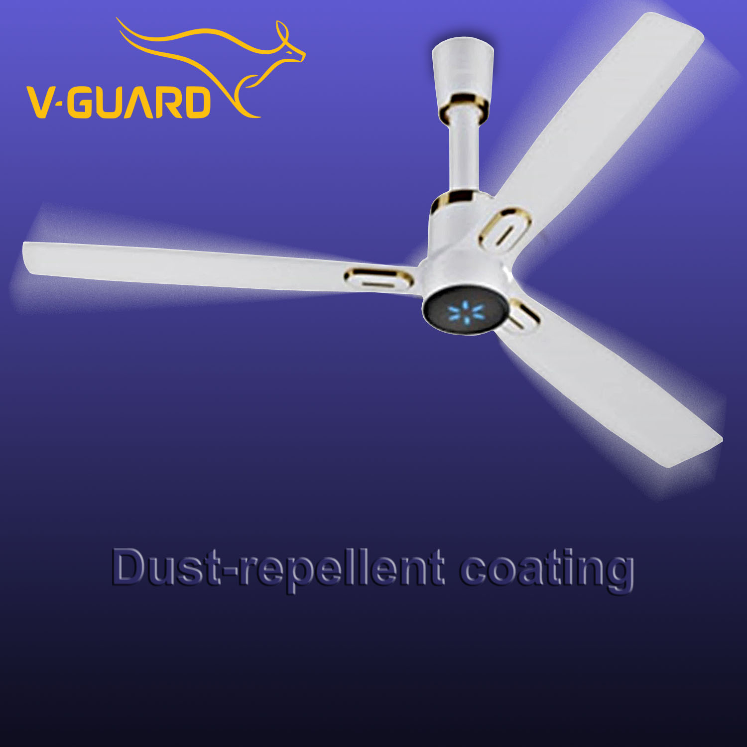 V-Guard 5 Star 1200 mm Premium High Speed Ceiling Fan, (48) 370 RPM with 3 Year Warranty BLDC Motor with Remote, Blossom White, Airwiz Prime V-Guard 5 Star 1200 mm Premium High Speed Ceiling Fan, (48) 370 RPM with 3 Year Warranty BLDC Motor with Remote, Blossom White, Airwiz Prime