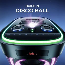 boAt Bluetooth Speaker with 300W Sound, RGB Lights, 6 Hours Playback, Karaoke & TWS, Black, PartyPal 700