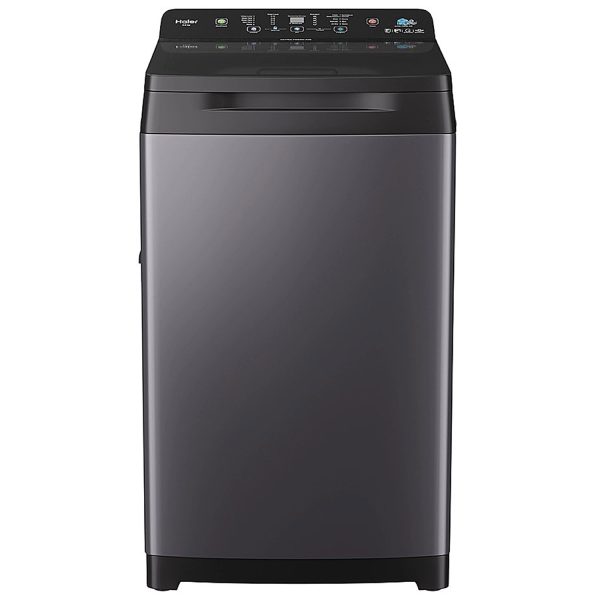 Haier 5 Star 9 Kg Fully Automatic Top Load Washing, 15 Wash Program, Anti Scaling Technology, Oceanus Wave Drum, Toughened glass, Softfall Technology, Dual Magic Filter, Black, HWM90-H688BK