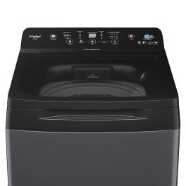 Haier 5 Star 9 Kg Fully Automatic Top Load Washing, 15 Wash Program, Anti Scaling Technology, Oceanus Wave Drum, Toughened glass, Softfall Technology, Dual Magic Filter, Black, HWM90-H688BK