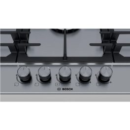 Bosch 6 Series Gas Hob 90 Cm, Stainless Steel 5 Burner (Built In) Gas Hob, Stainless Steel, Pcq9B5O90I