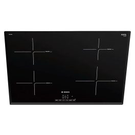 Bosch Series 4 Induction hob 60 cm surface mount, 1800W Glass Ceramic Induction Hob With 4 Cooking Zone, Black, PIE651BB5I