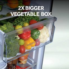 Haier 265L, 2 Star Bottom Mounted Frost Free Refrigerator with 8-in-1 Convertible and Turbo Icing, Nickel Steel, HRB-3152IBNS-P