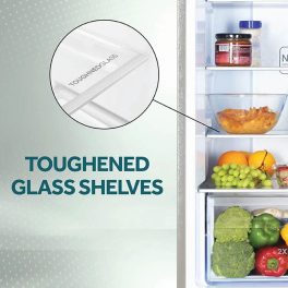 Haier 265L, 2 Star Bottom Mounted Frost Free Refrigerator with 8-in-1 Convertible and Turbo Icing, Nickel Steel, HRB-3152IBNS-P