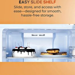 Haier 268L 2 Star Frost Free Top Mount Double Door Refrigerator, 5 In 1 Convertible Modes, 200% Faster Ice Making in 49 Minutes, Nickel Steel, HRF-3182IBNS-P