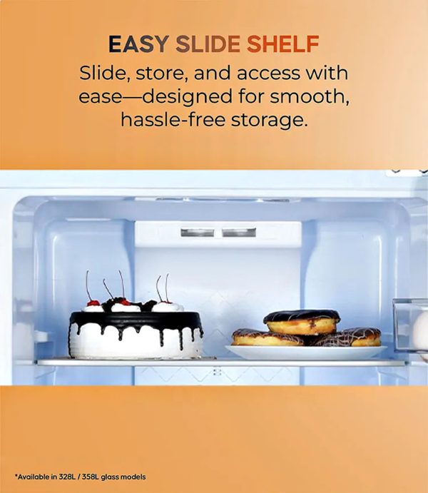 Haier 268L 2 Star Frost Free Top Mount Double Door Refrigerator, 5 In 1 Convertible Modes, 200% Faster Ice Making in 49 Minutes, Nickel Steel, HRF-3182IBNS-P