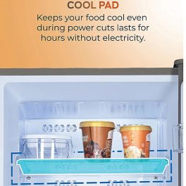 Haier 268L 2 Star Frost Free Top Mount Double Door Refrigerator, 5 In 1 Convertible Modes, 200% Faster Ice Making in 49 Minutes, Nickel Steel, HRF-3182IBNS-P
