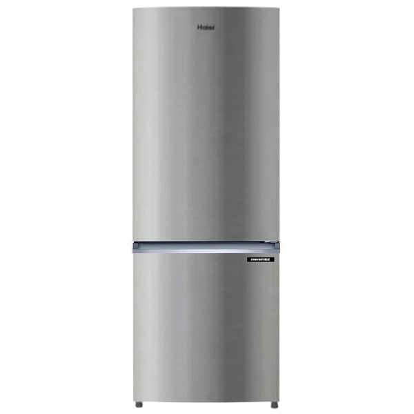 Haier 265L, 2 Star Bottom Mounted Frost Free Refrigerator with 8-in-1 Convertible and Turbo Icing, Nickel Steel, HRB-3152IBNS-P
