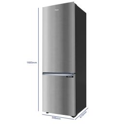 Haier 265L, 2 Star Bottom Mounted Frost Free Refrigerator with 8-in-1 Convertible and Turbo Icing, Nickel Steel, HRB-3152IBNS-P