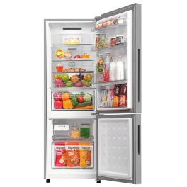 Haier 265L, 2 Star Bottom Mounted Frost Free Refrigerator with 8-in-1 Convertible and Turbo Icing, Nickel Steel, HRB-3152IBNS-P