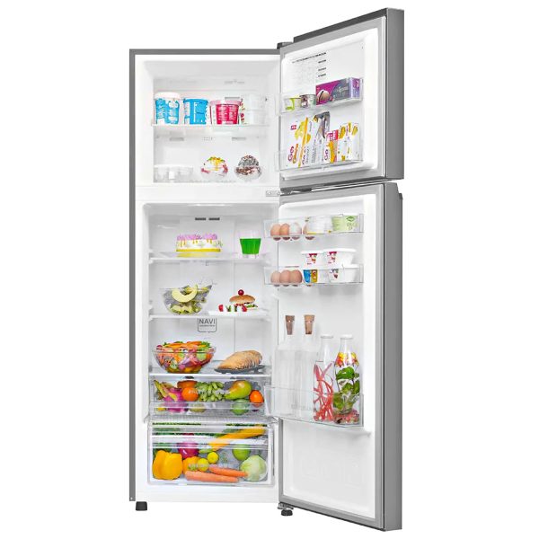 Haier 240L 2 Star Frost Free Top Mount Double Door Refrigerator, 200% Faster Ice Making in 49 Minutes, Twin Energy Saving Modes, Burshline Silver, HRF-2902IBBS-P