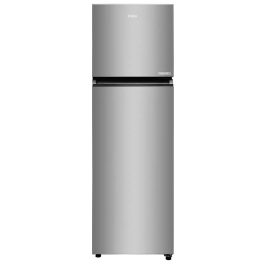 Haier 268L 2 Star Frost Free Top Mount Double Door Refrigerator, 5 In 1 Convertible Modes, 200% Faster Ice Making in 49 Minutes, Nickel Steel, HRF-3182IBNS-P