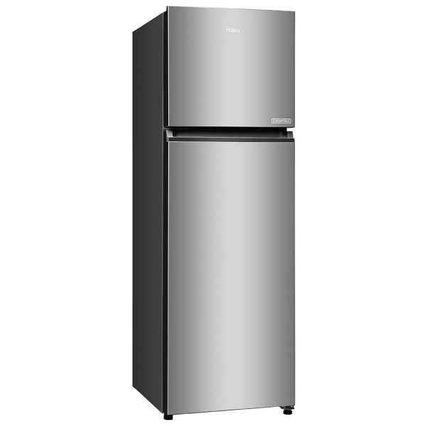 Haier 268L 2 Star Frost Free Top Mount Double Door Refrigerator, 5 In 1 Convertible Modes, 200% Faster Ice Making in 49 Minutes, Nickel Steel, HRF-3182IBNS-P
