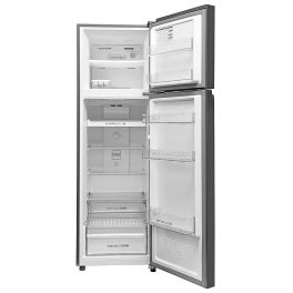 Haier 268L 2 Star Frost Free Top Mount Double Door Refrigerator, 5 In 1 Convertible Modes, 200% Faster Ice Making in 49 Minutes, Nickel Steel, HRF-3182IBNS-P
