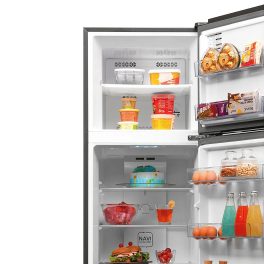 Haier 268L 2 Star Frost Free Top Mount Double Door Refrigerator, 5 In 1 Convertible Modes, 200% Faster Ice Making in 49 Minutes, Nickel Steel, HRF-3182IBNS-P