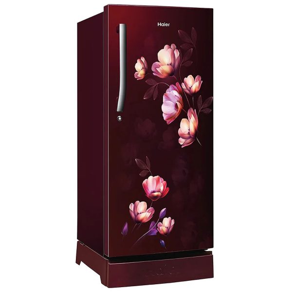 Haier 190 Litre 5 Star Single Door With Base Drawer Refrigerator, One Hour Icing Technology and Stabilizer Free Operation, Red Ivy, HRD-2105EPRI-P