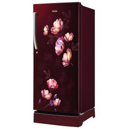 Haier 190 Litre 5 Star Single Door With Base Drawer Refrigerator, One Hour Icing Technology and Stabilizer Free Operation, Red Ivy, HRD-2105EPRI-P