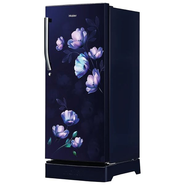 Haier 190 Litre 5 Star Single Door With Base Drawer Refrigerator, One Hour Icing Technology and Stabilizer Free Operation, Mirine Ivy, HRD-2105EPMI-P