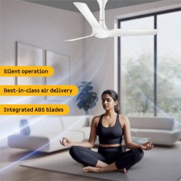 Atomberg Smart 1200mm BLDC Ceiling Fan with IoT & Remote, 5-star rated, Best-in-class Air Delivery, Silent Operation, ABS Blades, Energy Efficient, Pearl White, Aris Gladius
