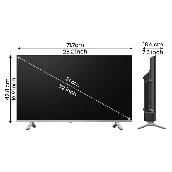 Wybor-Google Series, 80cm (32 Inch) HD Ready, Smart Google TV, Android with Google TV, Black, 32WHS-C9-G1