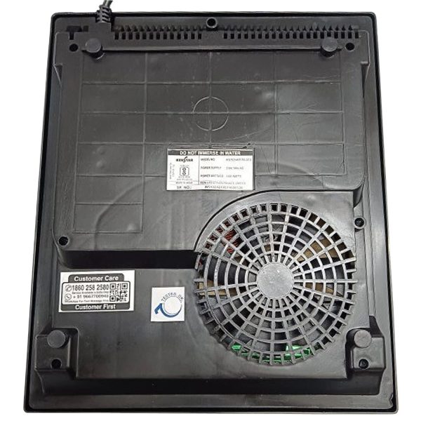 Kenstar Stova 14, 1400W, Induction Cooktop, Soft-Touch Tact Control, Automatic Voltage Regulator, Black, Kisto14kp7r0-dts