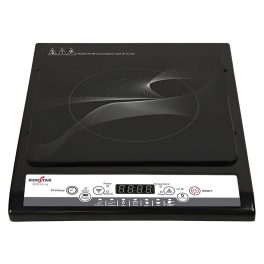 Kenstar Stova 14, 1400W, Induction Cooktop, Soft-Touch Tact Control, Automatic Voltage Regulator, Black, Kisto14kp7r0-dts