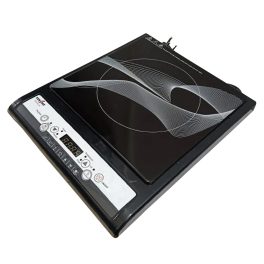 Kenstar Stova 14, 1400W, Induction Cooktop, Soft-Touch Tact Control, Automatic Voltage Regulator, Black, Kisto14kp7r0-dts