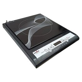 Kenstar Stova 14, 1400W, Induction Cooktop, Soft-Touch Tact Control, Automatic Voltage Regulator, Black, Kisto14kp7r0-dts